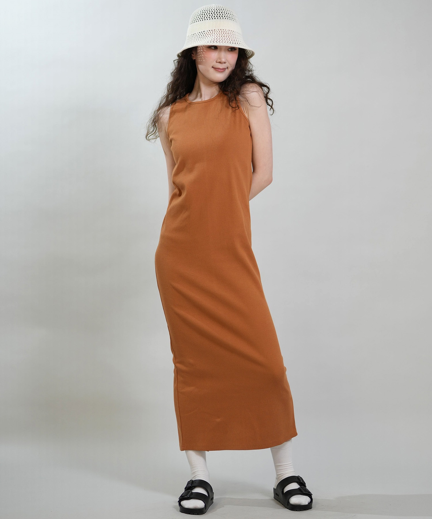 RIKKA FEMME リッカファム ワンピース レディース リブワンピ ロング丈 RF6S-1408(ORG-FREE)