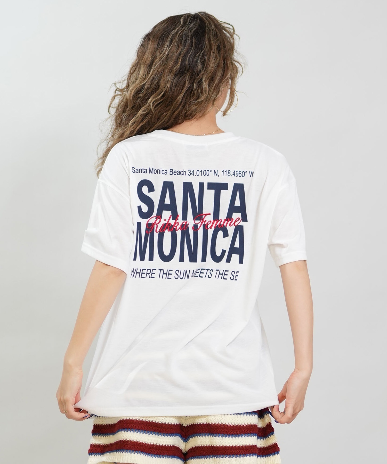 RIKKA FEMME リッカファム 半袖 Tシャツ レディース バックプリント 吸水速乾 UVカット RF6S-2102(WHT-SM)