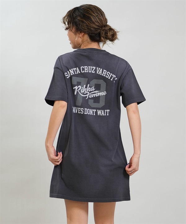 RIKKA FEMME リッカファム 半袖 Tシャツ レディース ワンピース Tシャツワンピ バックプリント RF6S-2105