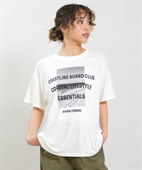 RIKKA FEMME リッカファム 半袖 Tシャツ レディース フォトT UVカット 接触冷感 RF6S-2107(WHT-FREE)