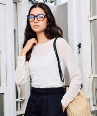 RIKKA FEMME リッカファム 長袖 Tシャツ ロンT レディース シアートップス RF6S-2201(WHT-FREE)