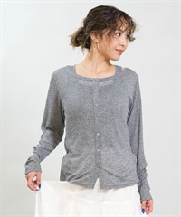 RIKKA FEMME リッカファム アンサンブル レディース 長袖 カーディガン タンクトップ 2点セット RF6S-2602(GRY-FREE)