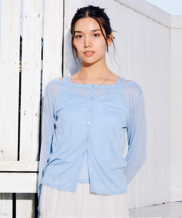 RIKKA FEMME リッカファム アンサンブル レディース 長袖 カーディガン タンクトップ 2点セット RF6S-2602