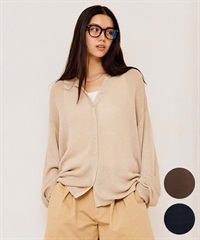 RIKKA FEMME リッカファム 長袖 ポロシャツ レディース ニット シアー RF6S-2701(BRN-FREE)