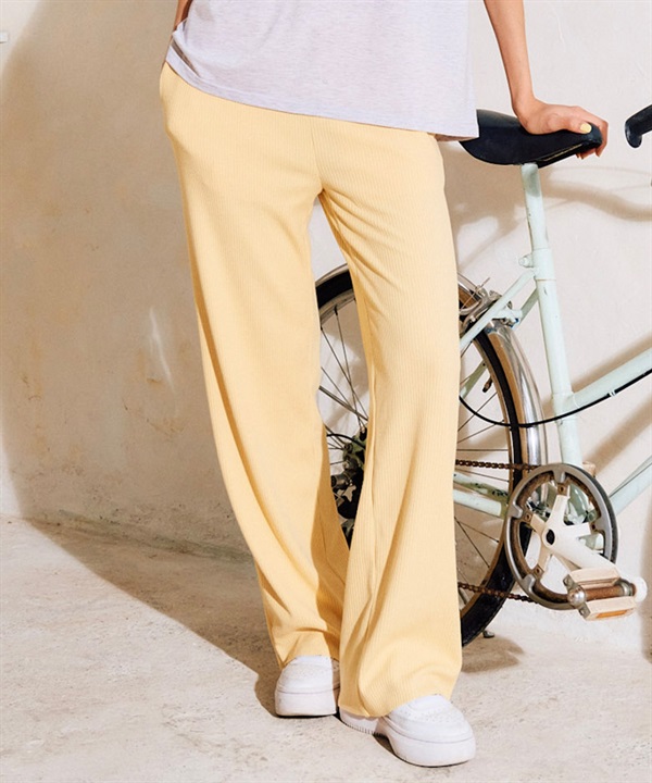 RIKKA FEMME リッカファム ロングパンツ レディース リブパンツ フレア RF6S-3105