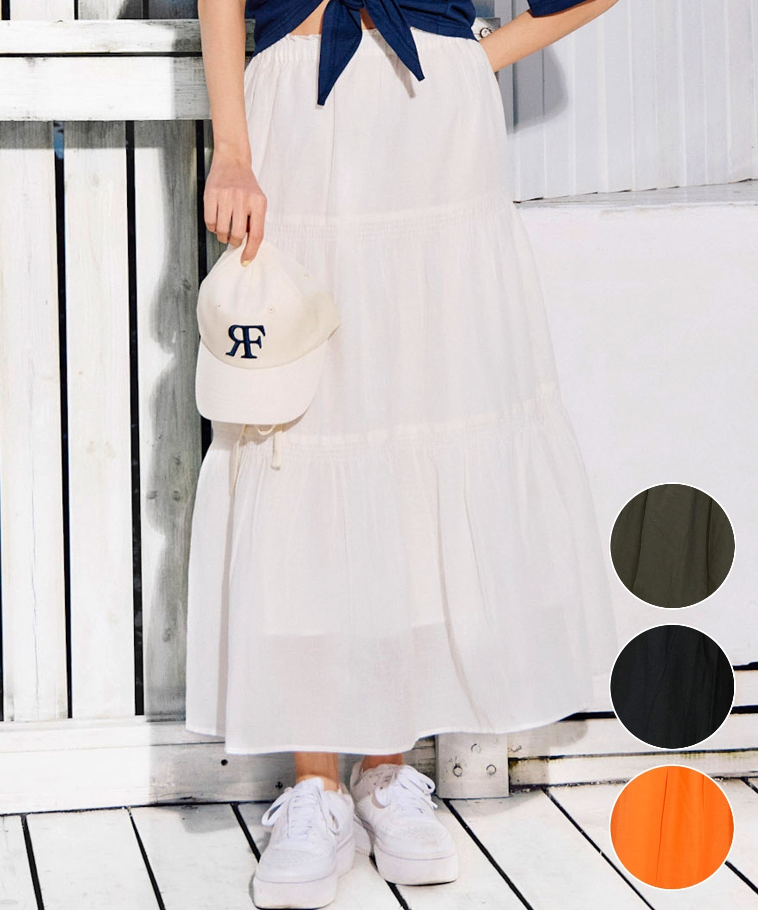 RIKKA FEMME リッカファム スカート レディース ロングスカート ティアードスカート RF6S-3501(KHA-FREE)