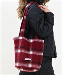 RIKKA FEMME リッカファム トートバッグ ボア チェックシャギートート RFA6F-0102(RED-ONE)