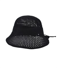 RIKKA FEMME リッカファム ハット バケットハット サマーニットハット RFA6S-1201(BLK-FREE)
