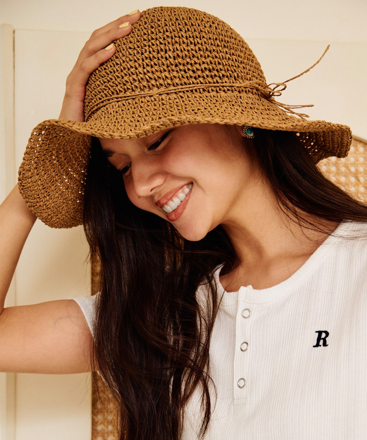 RIKKA FEMME リッカファム ハット ペーパーハット 麦わら帽子 RFA6S-1203(BRN-FREE)