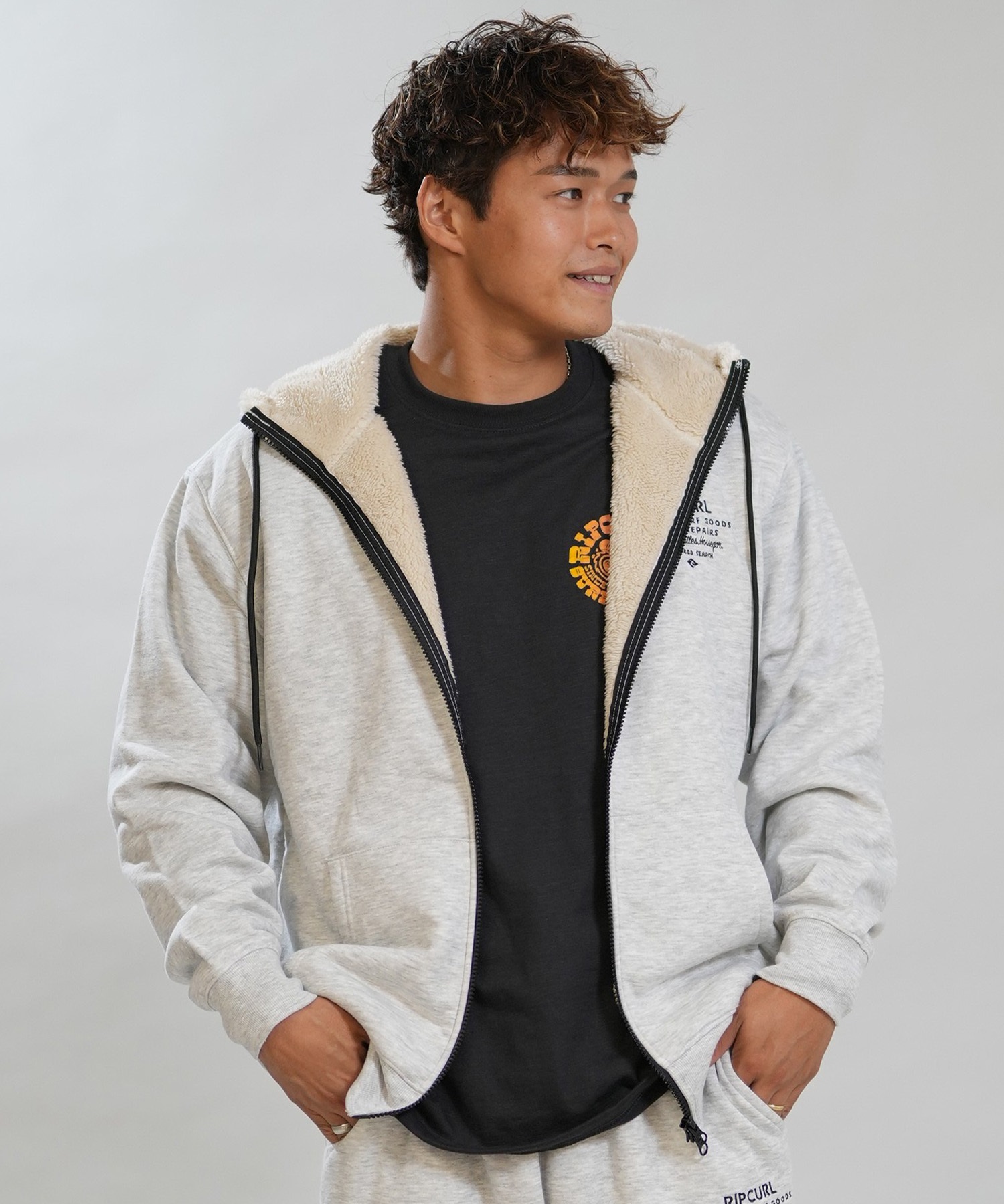 RIP CURL リップカール ジップアップ パーカー フーディー メンズ ロゴ