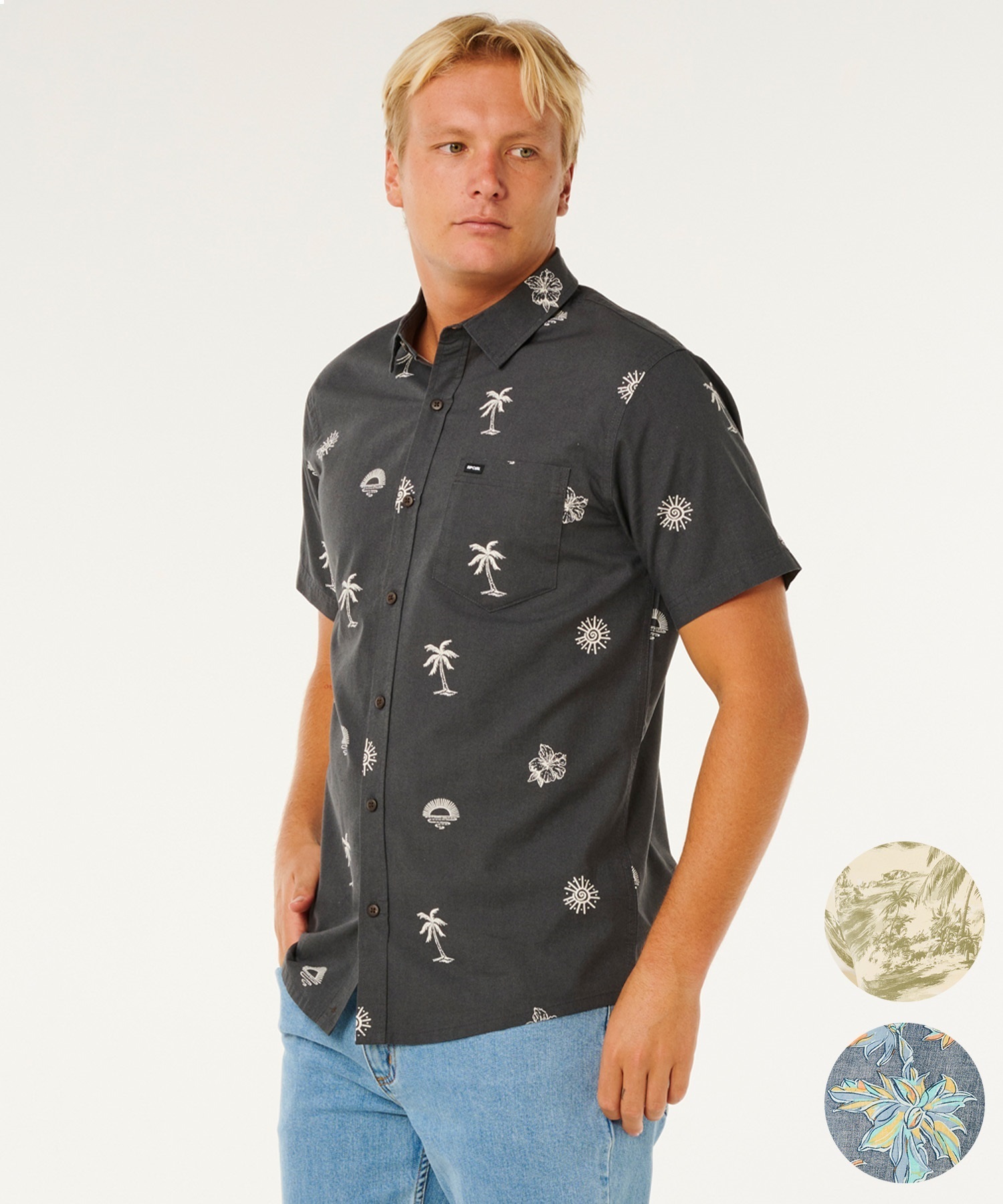 RIP CURL リップカール 半袖 シャツ メンズ SESSIONS S S SHIRT 06KMSH