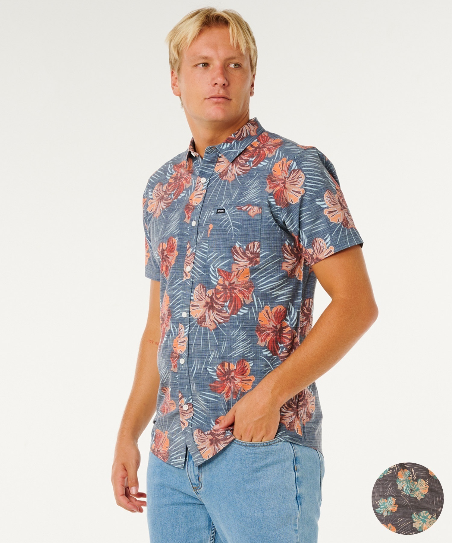 RIP CURL リップカール 半袖 シャツ メンズ SESSIONS AEROTECH SHIRT