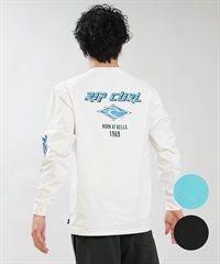 RIP CURL リップカール 長袖 Tシャツ メンズ ラッシュガード BORN AT BELLS LS RASH RCM6S-4301(BLK-M)