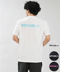 RIP CURL リップカール 水着 ラッシュガード 半袖 Tシャツ メンズ BLADE LOGO RASH RCM6S-4302(BKP-M)
