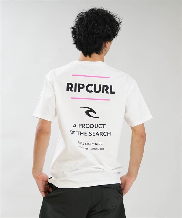 RIP CURL リップカール 半袖 Tシャツ メンズ UVカット SEARCH ICON RASH RCM6S-4305
