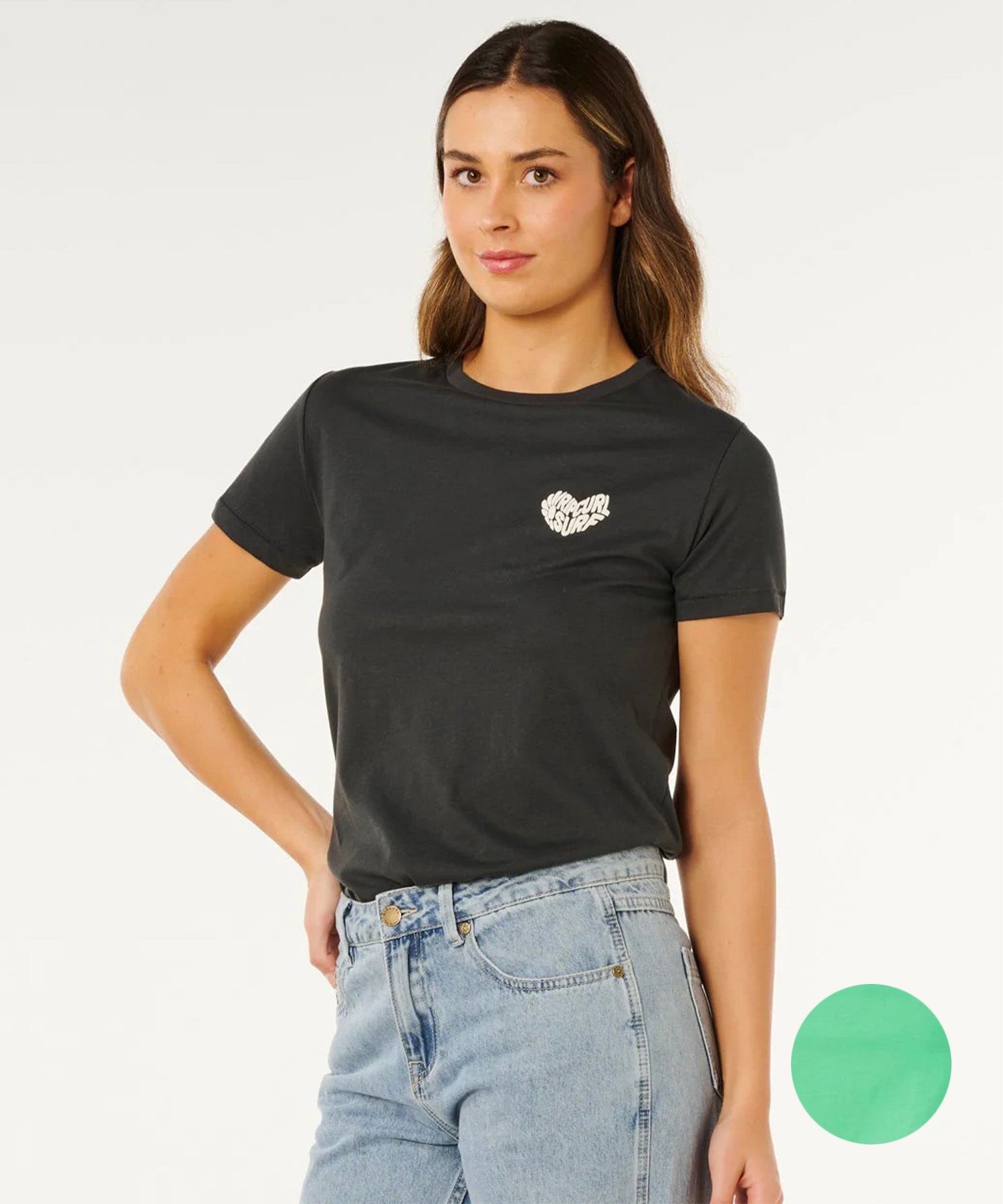 RIP CURL リップカール 半袖 Tシャツ レディース ワンポイント RC