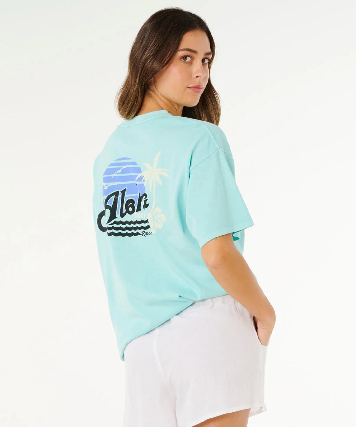 RIP CURL リップカール 半袖 Tシャツ レディース バックプリント ALOHA