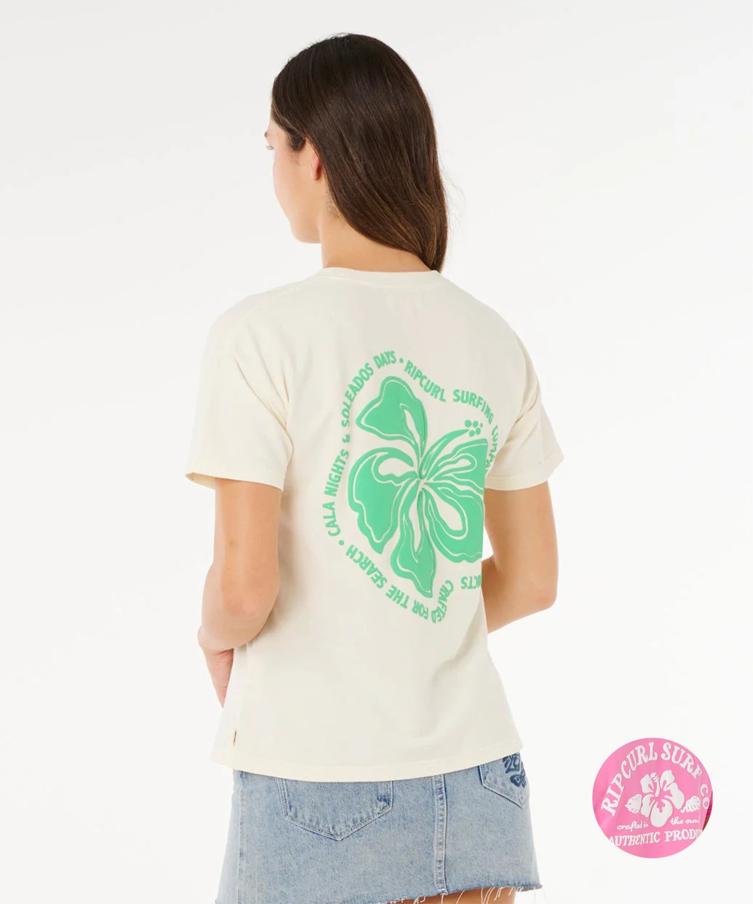 RIP CURL リップカール 半袖 Tシャツ レディース バックプリント SURF