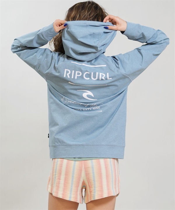 RIP CURL リップカール 水着 ラッシュガード 長袖 Tシャツ ロンT レディース ZIP HOODIE UVケアラッシュガード RCL6S-4302
