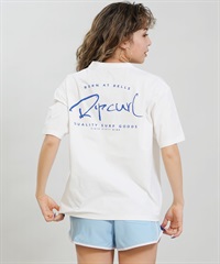 RIP CURL リップカール 水着 ラッシュガード 半袖 Tシャツ レディース 水陸両用 WIDE FIT TEE UVケアラッシュガード RCL6S-4304(WHT-M)