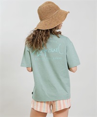 RIP CURL リップカール 水着 ラッシュガード 半袖 Tシャツ レディース 水陸両用 WIDE FIT TEE UVケアラッシュガード RCL6S-4304(GRN-M)