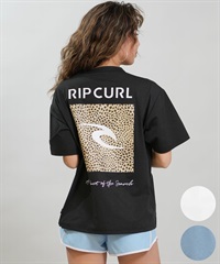RIP CURL リップカール 水着 ラッシュガード 半袖 Tシャツ レディース 水陸両用 BOXY WIDE FIT TEE UVケアラッシュガード RCL6S-4306(WHT-M)