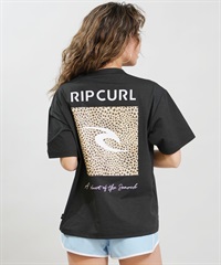 RIP CURL リップカール 水着 ラッシュガード 半袖 Tシャツ レディース 水陸両用 BOXY WIDE FIT TEE UVケアラッシュガード RCL6S-4306(BLK-M)