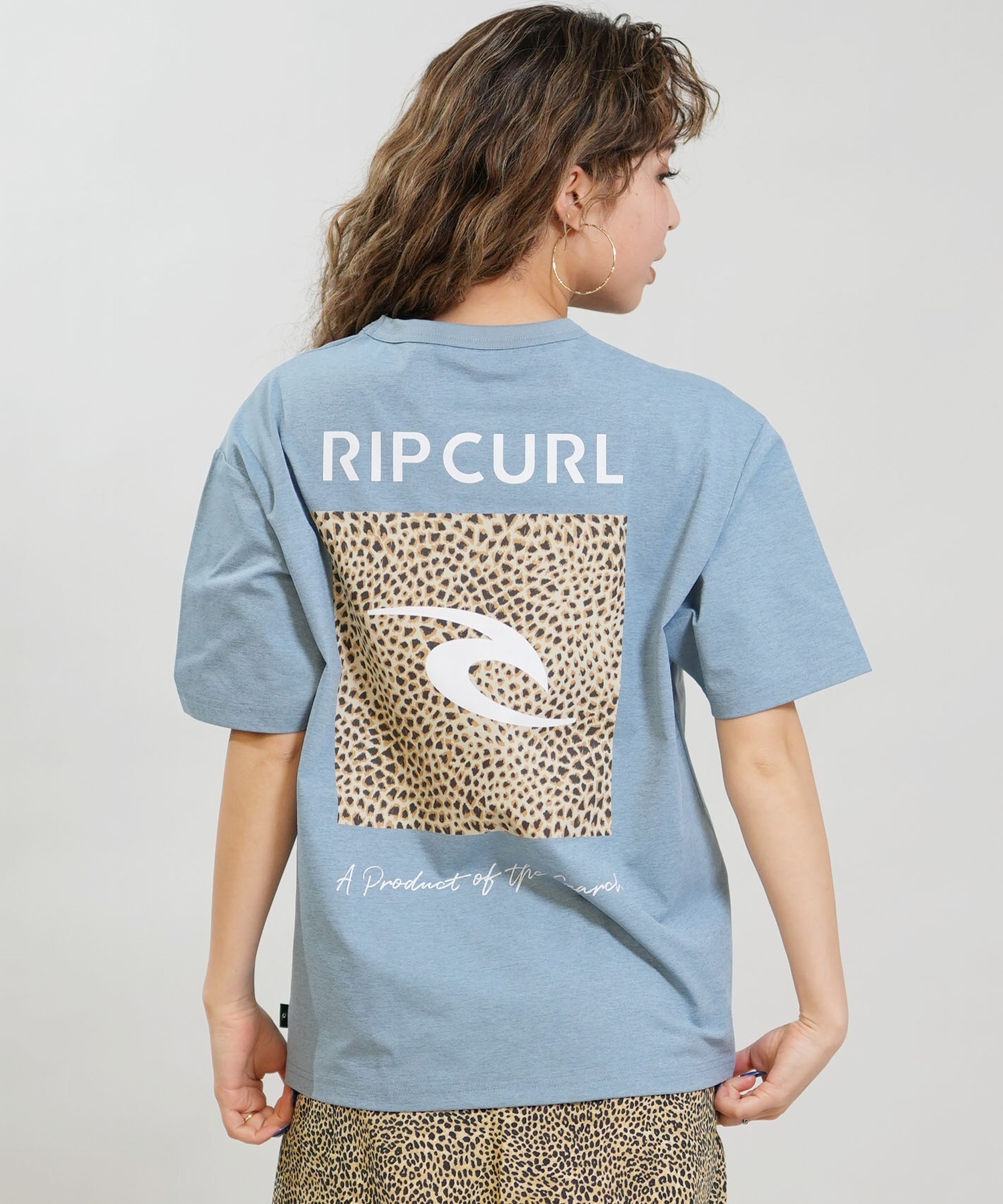 RIP CURL リップカール 水着 ラッシュガード 半袖 Tシャツ レディース 水陸両用 BOXY WIDE FIT TEE UVケアラッシュガード RCL6S-4306(BLU-M)