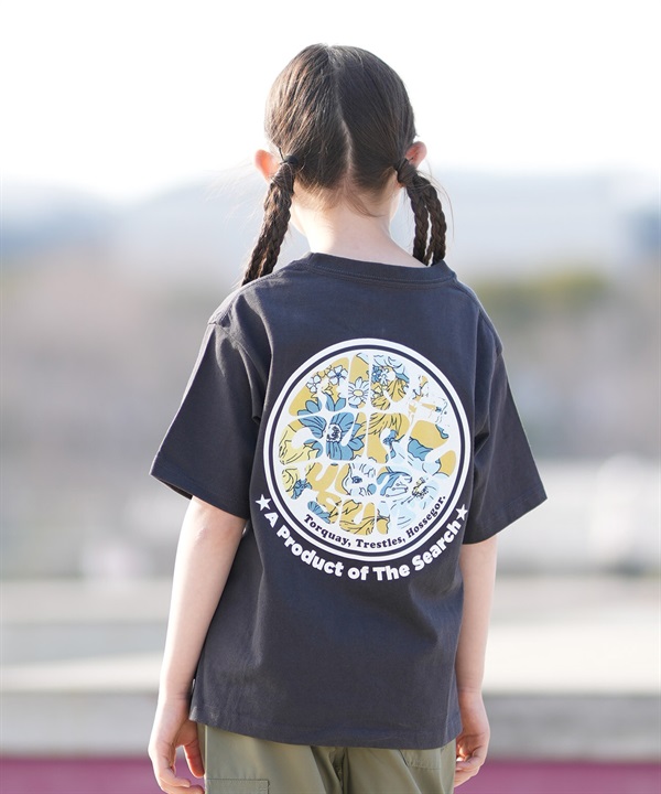RIP CURL リップカール 半袖 Tシャツ キッズ ジュニア 子供 バックプリント WET ICON KIDS TEE RCK6S-2101