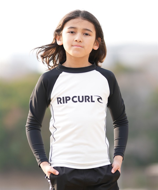 RIP CURL リップカール 水着 ラッシュガード 長袖 Tシャツ ロンT キッズ 子供 BLADE LOGO KIDS RASH RCK6S-4301