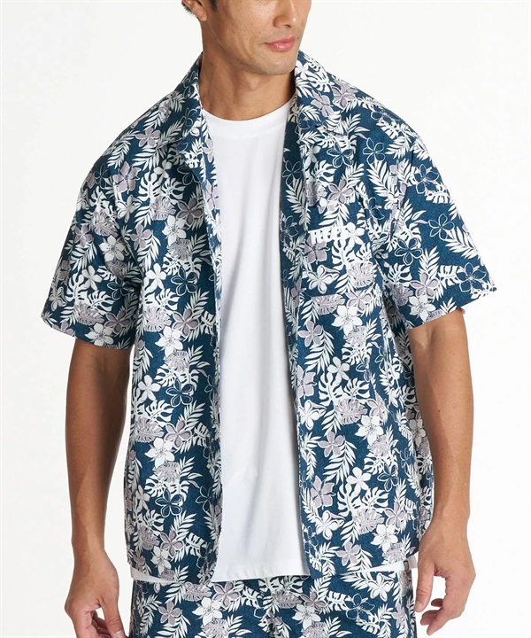 REEF リーフ 半袖 シャツ メンズ UVカット 抗菌防臭 ストレッチ 塩素対応 水陸両用 セットアップ対応 ELY262601T