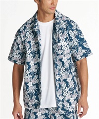 REEF リーフ 半袖 シャツ メンズ UVカット 抗菌防臭 ストレッチ 塩素対応 水陸両用 セットアップ対応 ELY262601T(NVY-M)