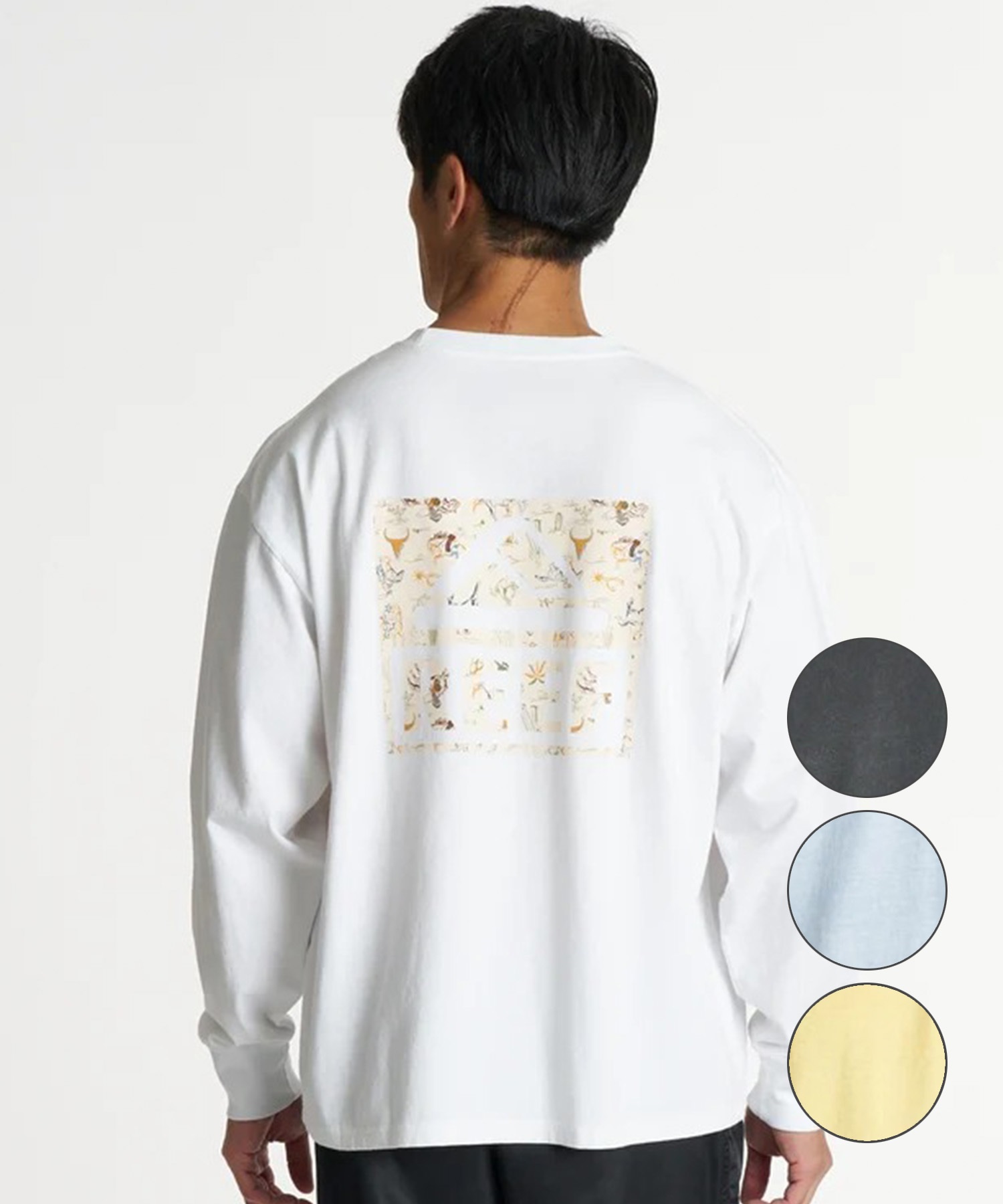 REEF リーフ 長袖 Tシャツ ロンT メンズ バックプリント ESCAPE