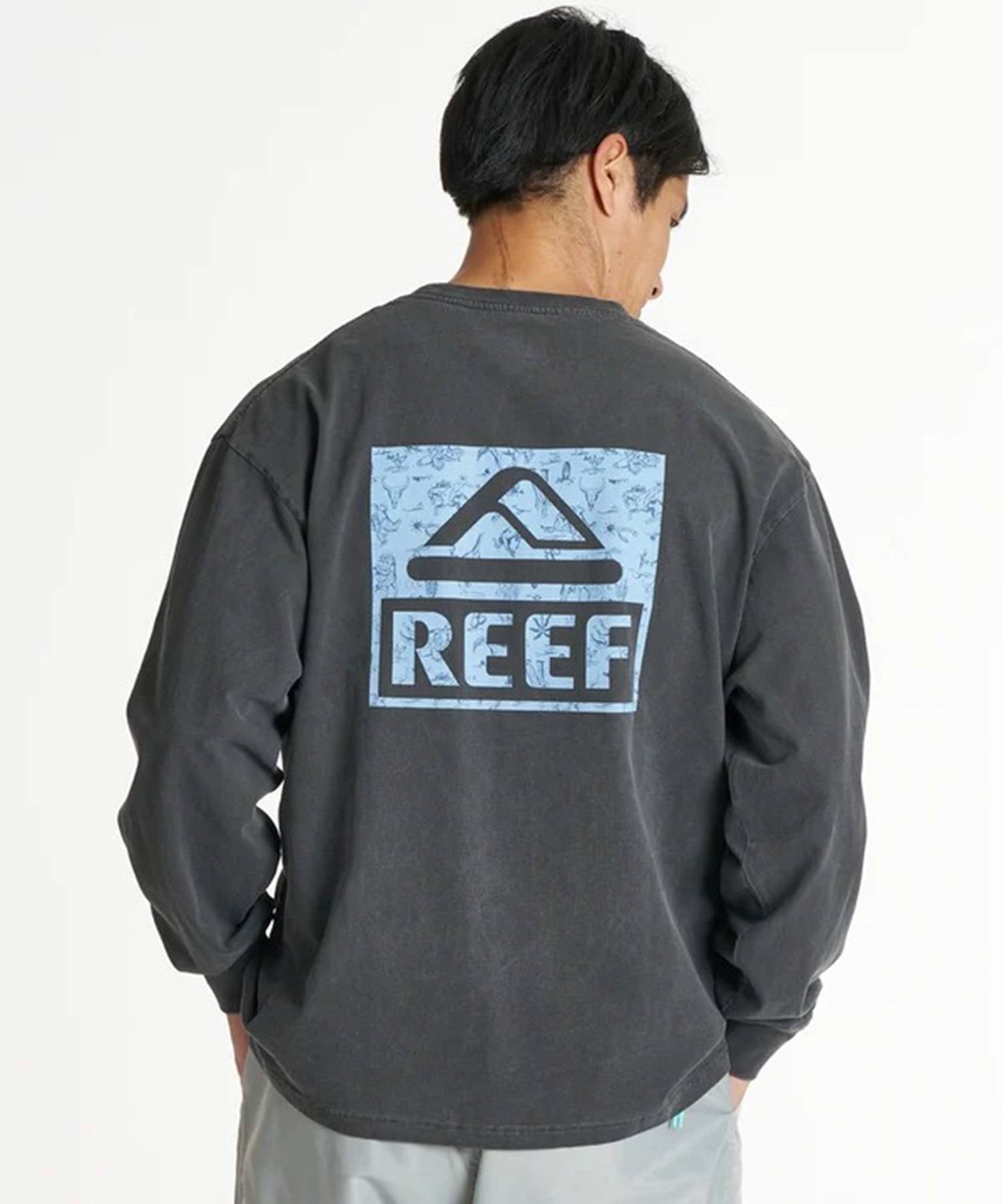 REEF リーフ 長袖 Tシャツ ロンT メンズ バックプリント ESCAPE
