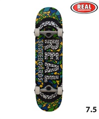 ムラスポスケボーset REAL リアル MOSAIC OVAL スケートボード コンプリート 7.5 インチ