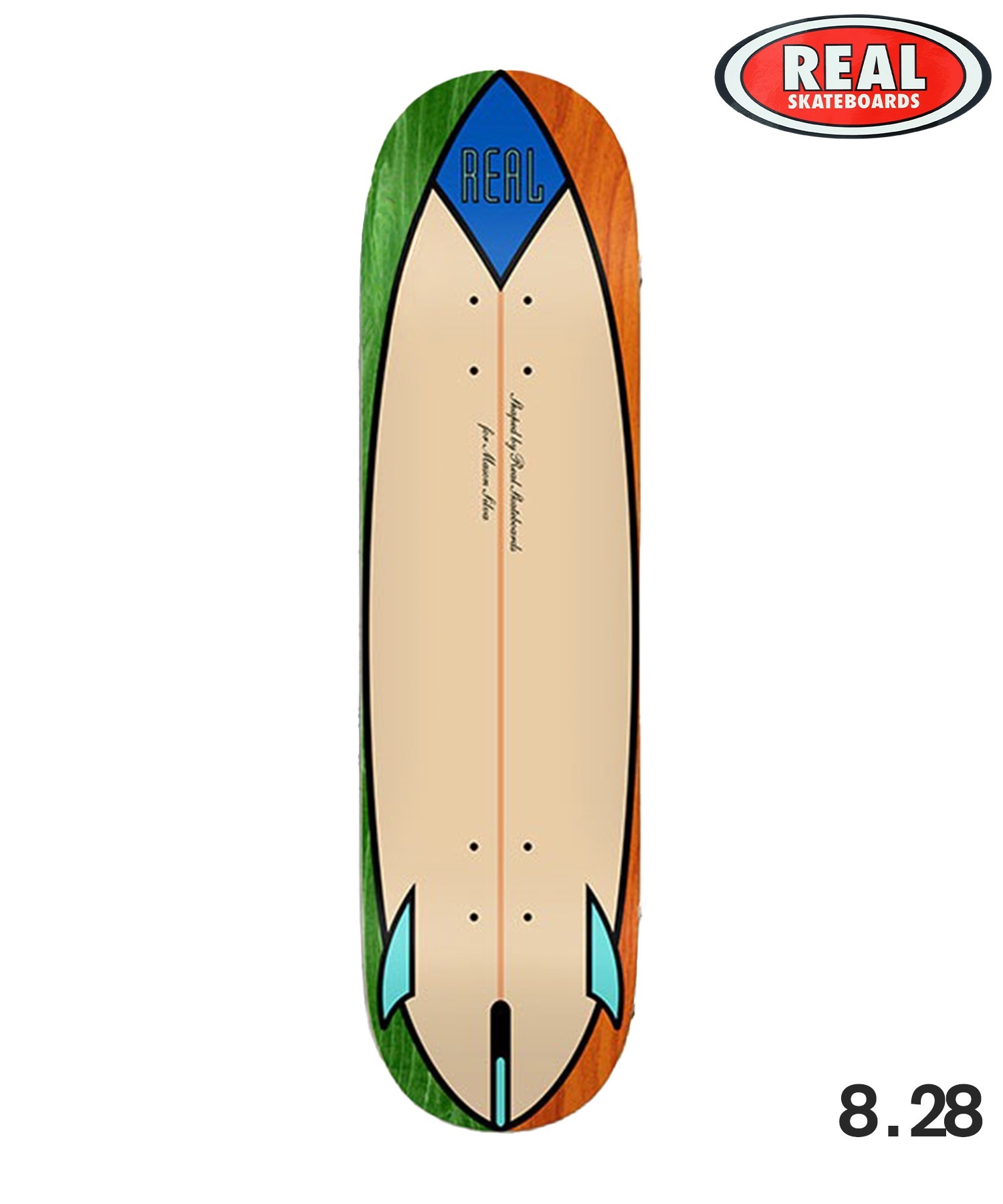 REAL リアル スケートボード デッキ 8.28inch 9.25inch MASON SPEED