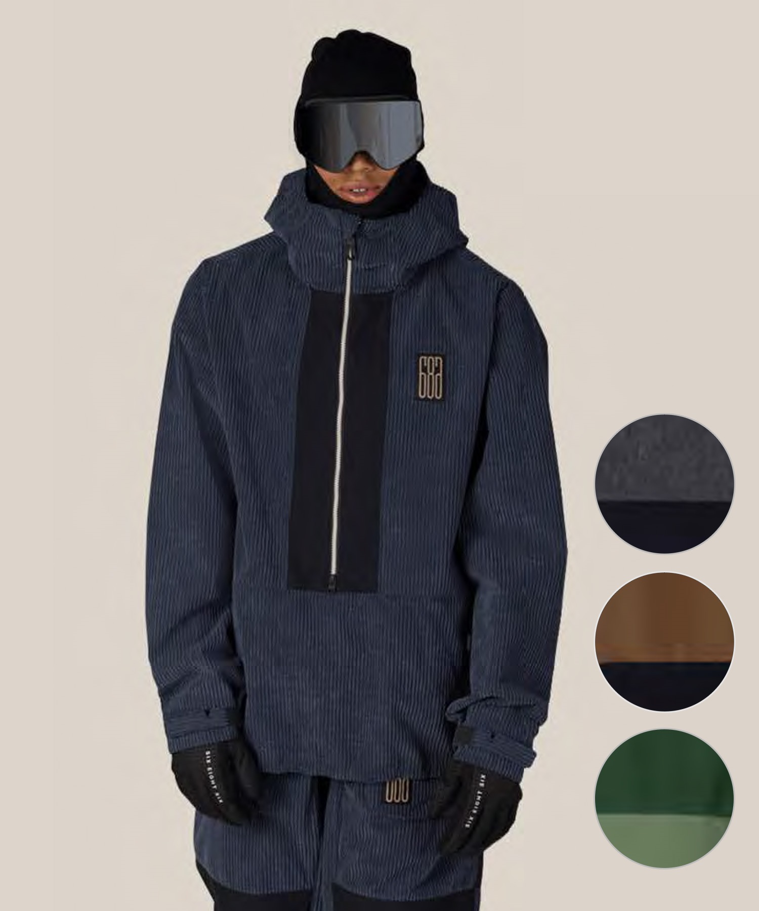 686 シックスエイトシックス ゴースト 2.5L アノラック ジャケット M3WN136 スノーボード ウェア レトロ プルオーバー メンズ 26-27 早期購入/店頭受取対象外 A30(NYWC-XS)