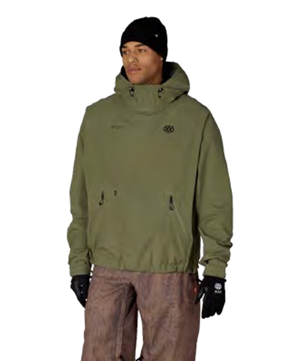 686 シックスエイトシックス ウインドストッパー プルオーバーフーディー M6WNCS129 スノーボード ウェア パーカー 耐水 防風 ソフトシェル メンズ 26-27 早期購入/店頭受取対象外