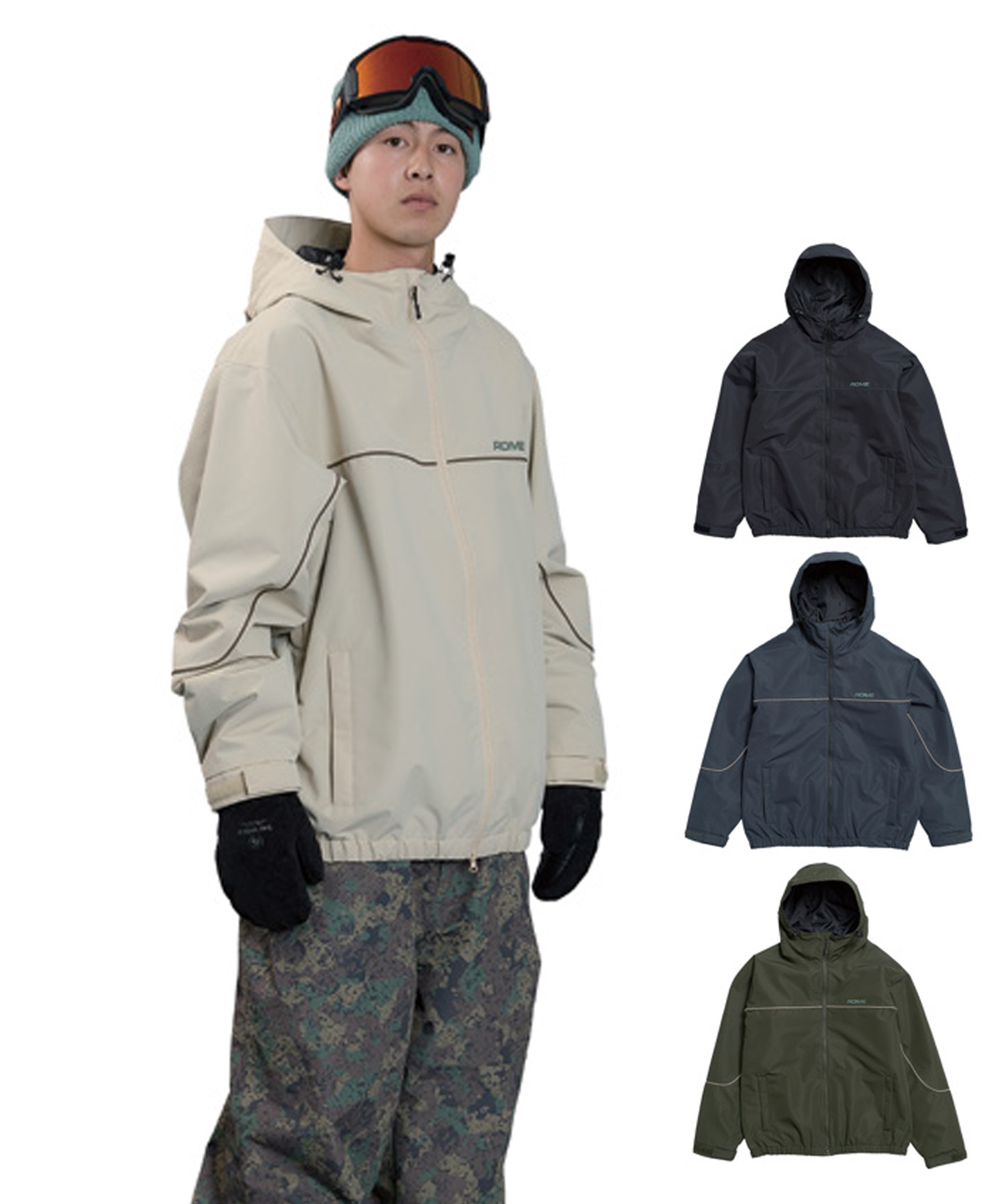 ラ*ン様 ROME フード付きジャケット　スノボー　ウェア　超美品　着用1回 ROME ローム ストーンジャケット Stone Jacket スノーボード ウェア