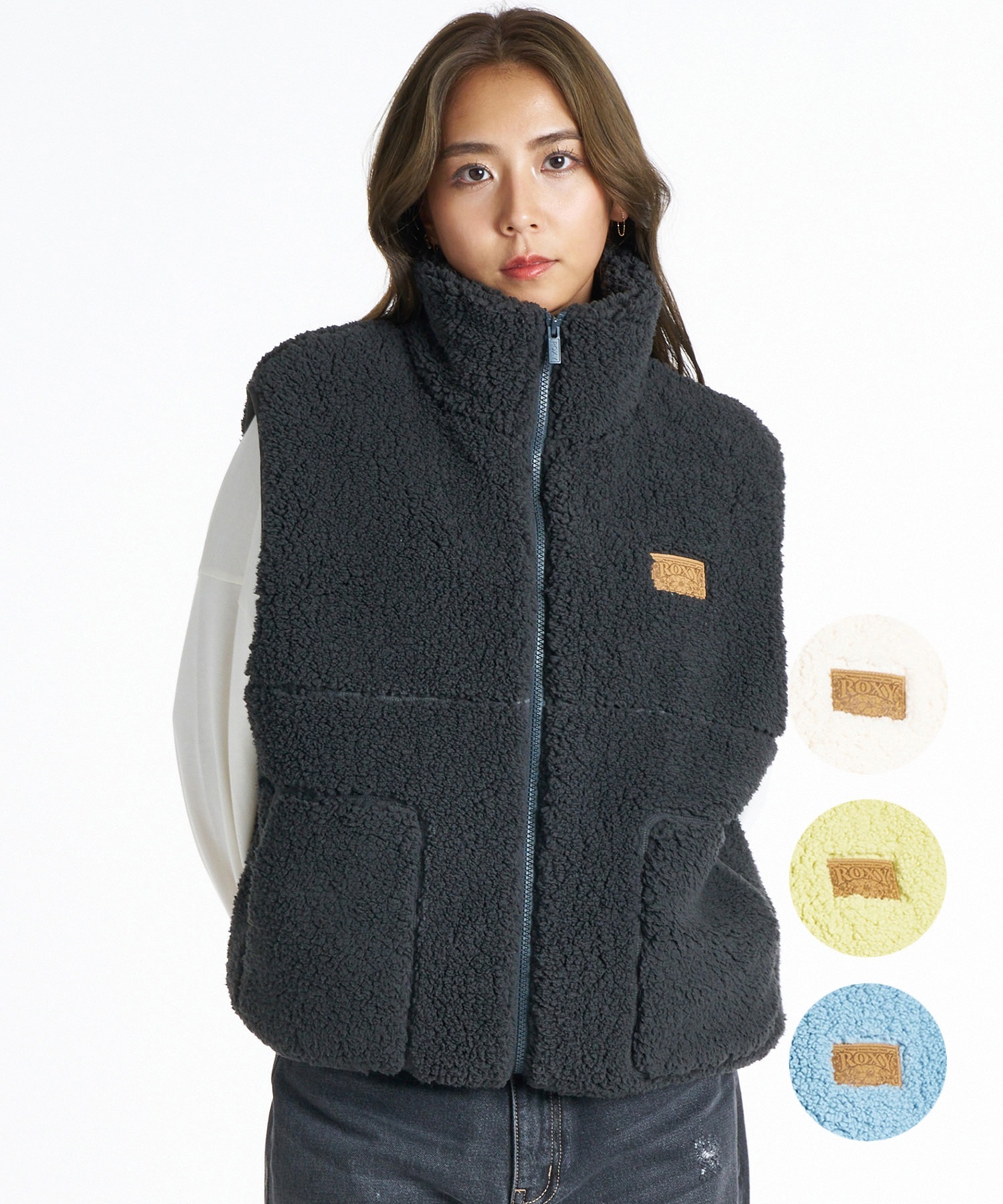 ROXY ロキシー ベスト レディース ボア 撥水 TEDDY BOA VEST RJK264039