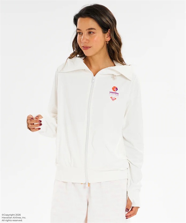 ROXY ロキシー HAWAIIAN AIRLINES コラボ ジップアップ パーカー レディース ラッシュガード PARKA RLY262020 UT