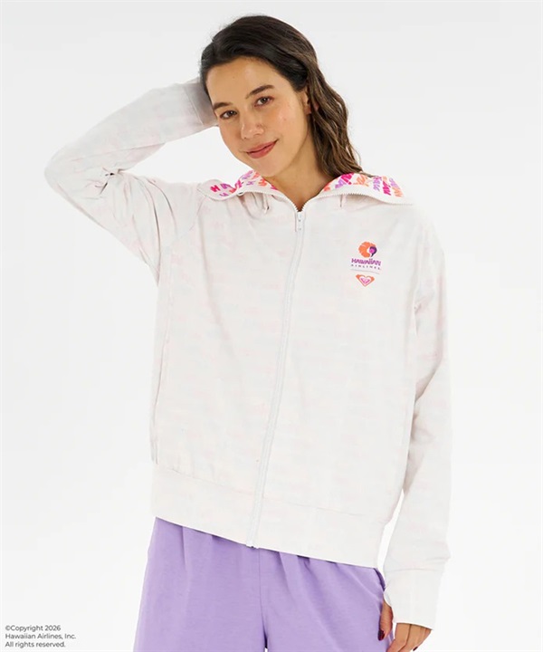 ROXY ロキシー HAWAIIAN AIRLINES コラボ ジップアップ パーカー レディース ラッシュガード PARKA RLY262020 UT