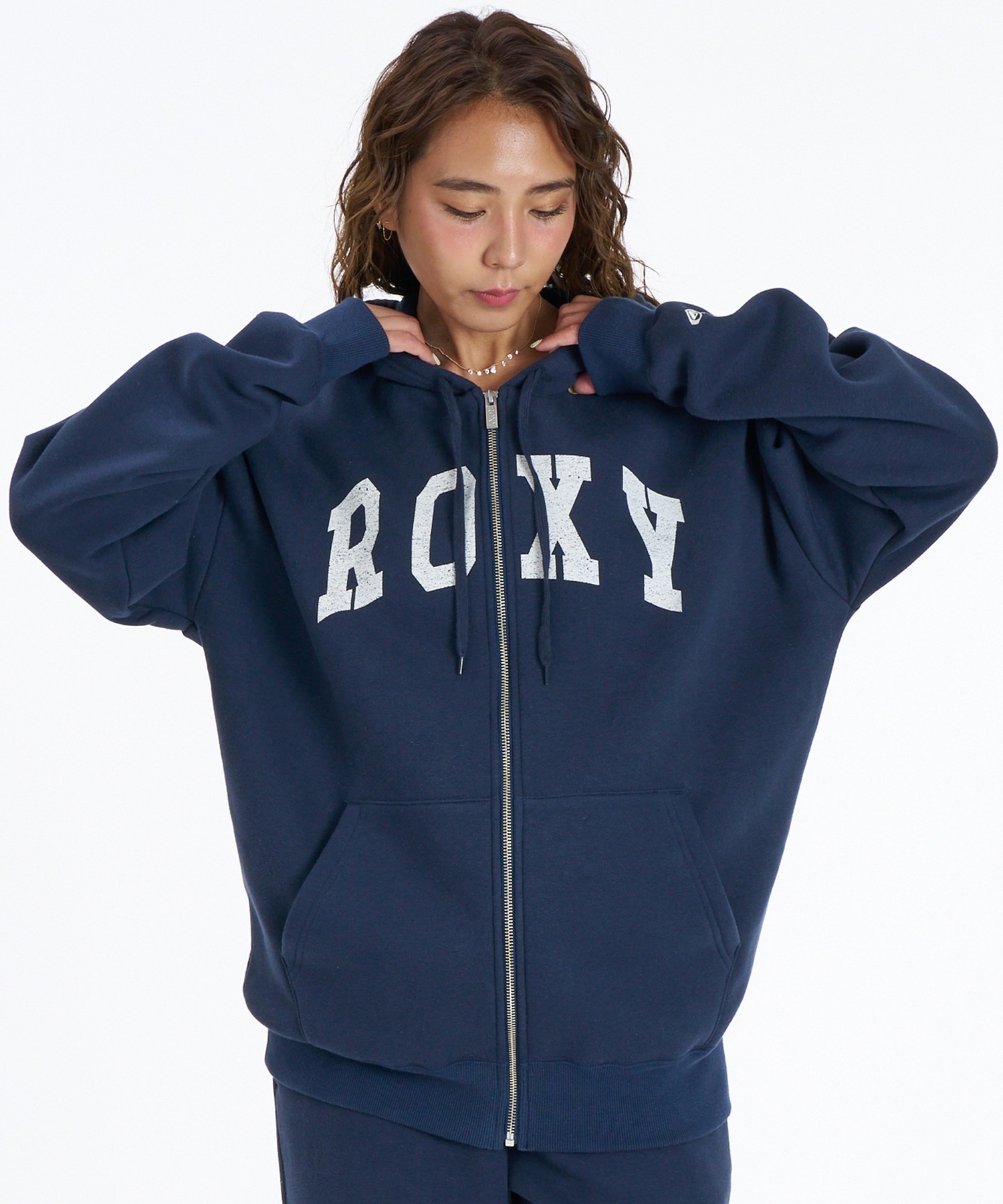 ROXY ロキシー ジップアップ パーカー フーディー レディース ロゴ