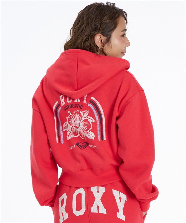 ROXY ロキシー ジップアップ パーカー フーディー レディース ロゴ クロップド丈 ショート丈 セットアップ対応 RZP264621M ムラサキスポーツ限定