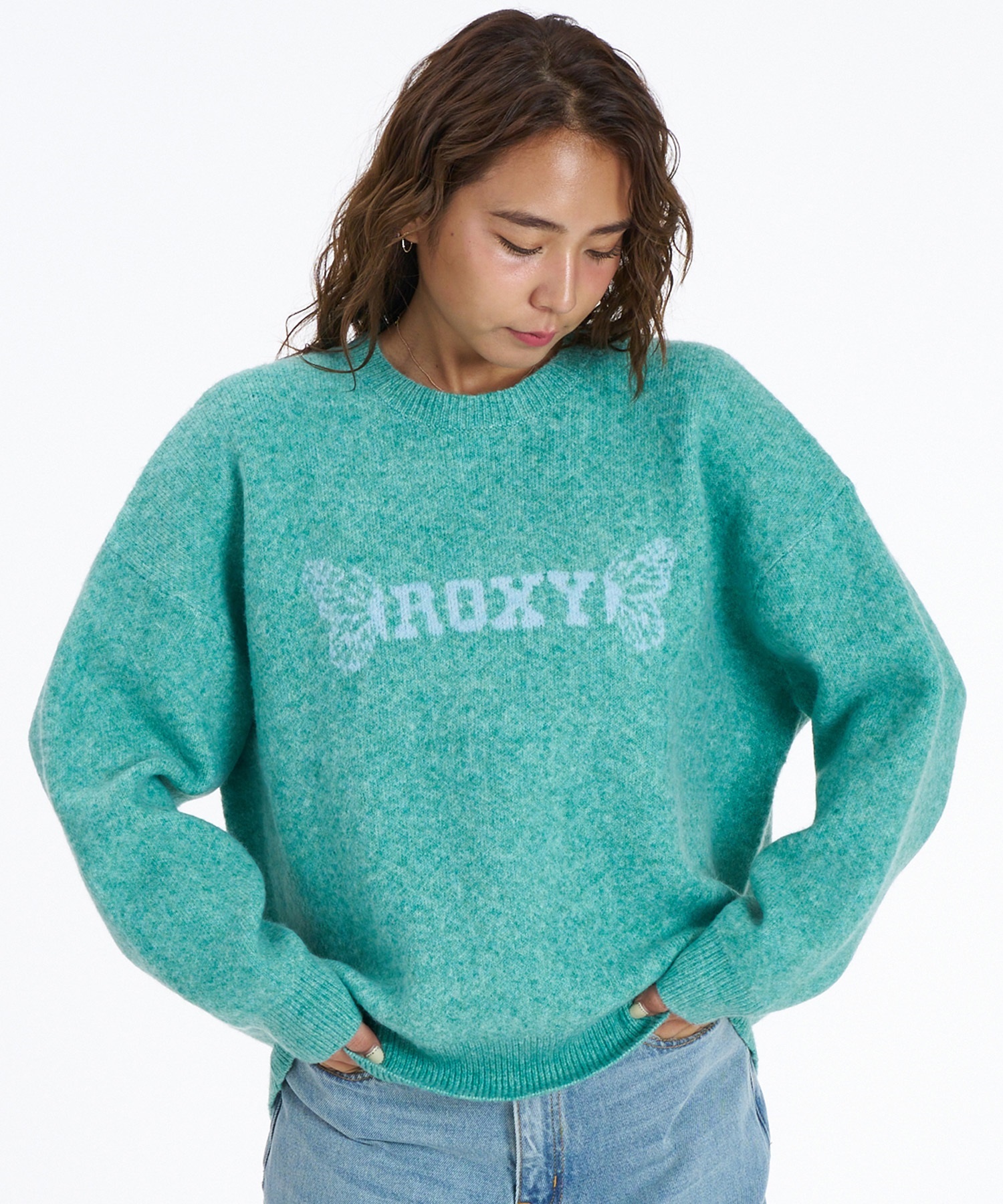 ROXY ロキシー ニット セーター レディース ロゴ SUNSET BUTTERFLY