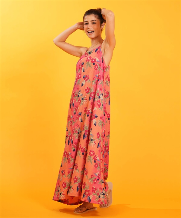 ROXY ロキシー ワンピース レディース 花柄 HIBISCUS TIDE DRESS RLY262629M UT ムラサキスポーツ限定