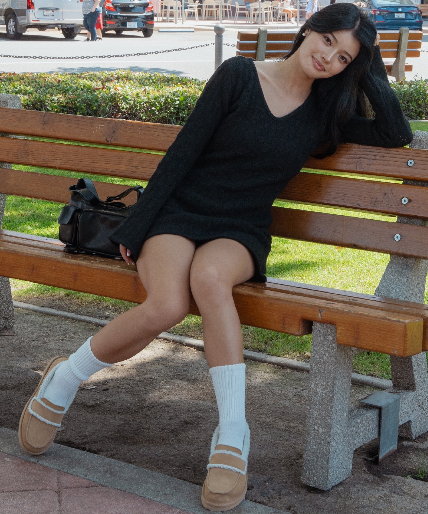 KNIT DRESS（BLK）