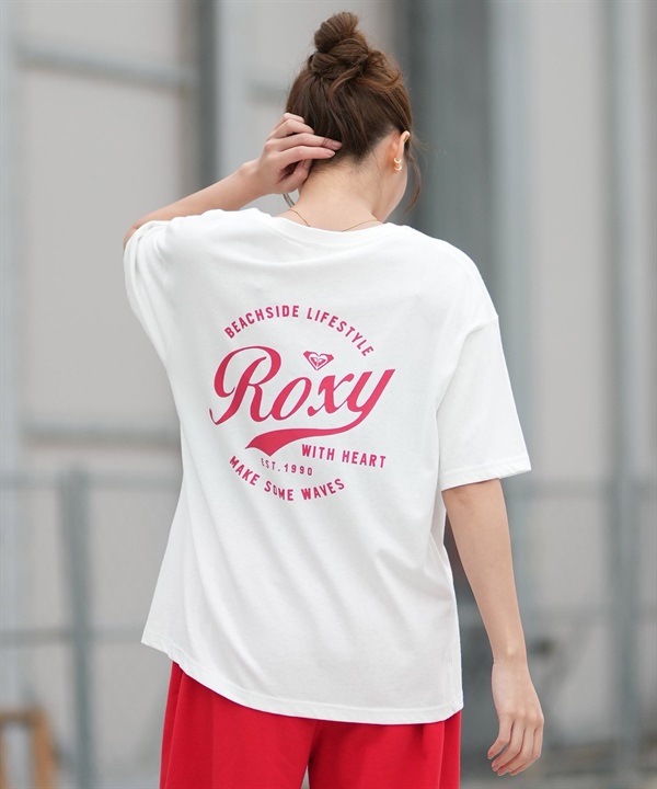 ROXY ロキシー 半袖 Tシャツ レディース バックプリント ドロップショルダー RST261076(NAT-S)