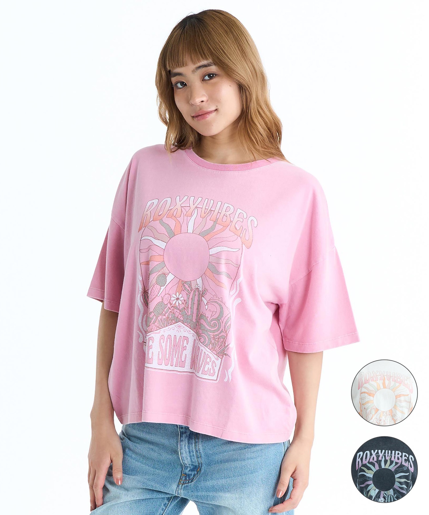 ROXY ロキシー 半袖 Tシャツ レディース フロントプリント RST261087(NAT-M)