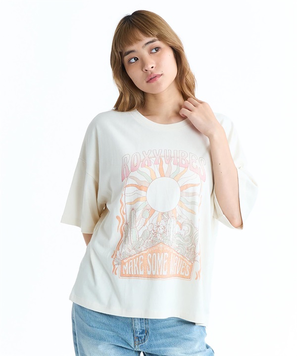 ROXY ロキシー 半袖 Tシャツ レディース フロントプリント RST261087(NAT-M)
